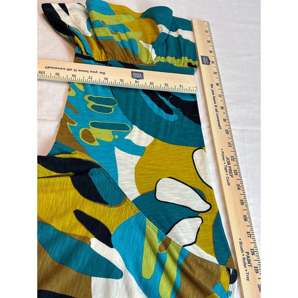 Multiples Women's White Green and Turquoise Tunic 3/4 Bell Sleeve Plus Size 2X - Picture 6 of 7